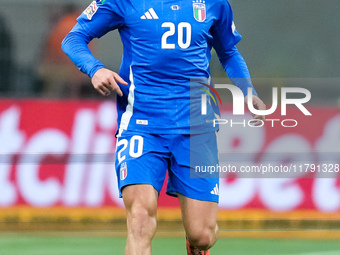 Andrea Cambiaso of Italy during the UEFA Nations League 2024/25 League A Group 2 match between Italy and France at Stadio Giuseppe Meazza on...