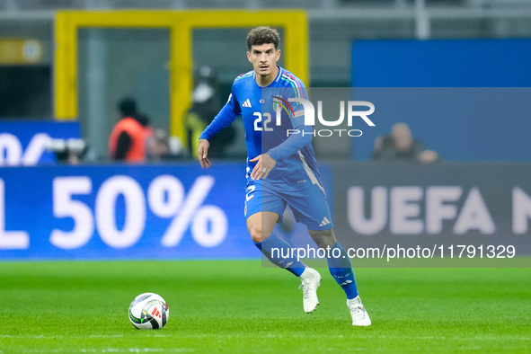 Giovanni Di Lorenzo of Italy during the UEFA Nations League 2024/25 League A Group 2 match between Italy and France at Stadio Giuseppe Meazz...