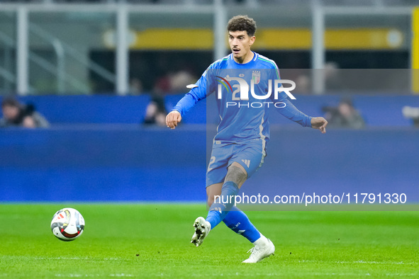 Giovanni Di Lorenzo of Italy during the UEFA Nations League 2024/25 League A Group 2 match between Italy and France at Stadio Giuseppe Meazz...