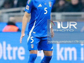 Manuel Locatelli of Italy during the UEFA Nations League 2024/25 League A Group 2 match between Italy and France at Stadio Giuseppe Meazza o...