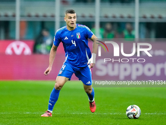 Alessandro Buongiorno of Italy during the UEFA Nations League 2024/25 League A Group 2 match between Italy and France at Stadio Giuseppe Mea...