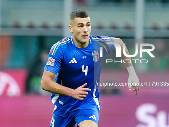 Alessandro Buongiorno of Italy during the UEFA Nations League 2024/25 League A Group 2 match between Italy and France at Stadio Giuseppe Mea...