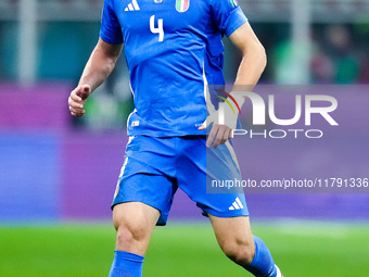 Alessandro Buongiorno of Italy during the UEFA Nations League 2024/25 League A Group 2 match between Italy and France at Stadio Giuseppe Mea...