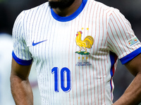 Close up of France away shirt during the UEFA Nations League 2024/25 League A Group 2 match between Italy and France at Stadio Giuseppe Meaz...