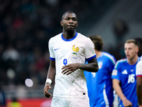 Marcus Thuram of France looks on during the UEFA Nations League 2024/25 League A Group 2 match between Italy and France at Stadio Giuseppe M...