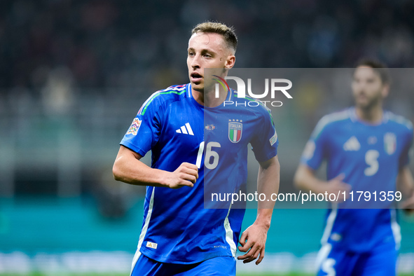 Davide Frattesi of Italy looks on during the UEFA Nations League 2024/25 League A Group 2 match between Italy and France at Stadio Giuseppe...