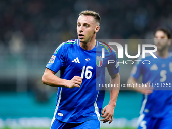 Davide Frattesi of Italy looks on during the UEFA Nations League 2024/25 League A Group 2 match between Italy and France at Stadio Giuseppe...