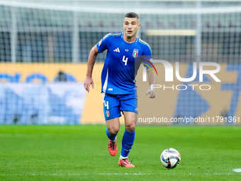 Alessandro Buongiorno of Italy during the UEFA Nations League 2024/25 League A Group 2 match between Italy and France at Stadio Giuseppe Mea...