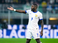 Marcus Thuram of France gestures during the UEFA Nations League 2024/25 League A Group 2 match between Italy and France at Stadio Giuseppe M...