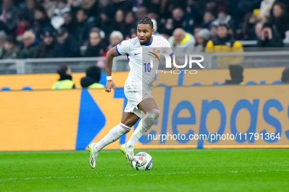 Christopher Nkunku of France during the UEFA Nations League 2024/25 League A Group 2 match between Italy and France at Stadio Giuseppe Meazz...