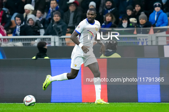 Marcus Thuram of France during the UEFA Nations League 2024/25 League A Group 2 match between Italy and France at Stadio Giuseppe Meazza on...