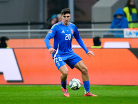 Andrea Cambiaso of Italy during the UEFA Nations League 2024/25 League A Group 2 match between Italy and France at Stadio Giuseppe Meazza on...