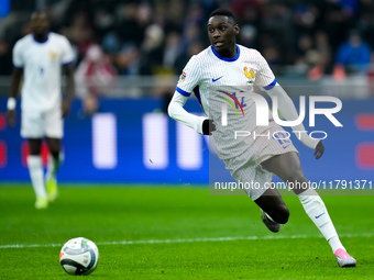 Randal Kolo Muani of France during the UEFA Nations League 2024/25 League A Group 2 match between Italy and France at Stadio Giuseppe Meazza...