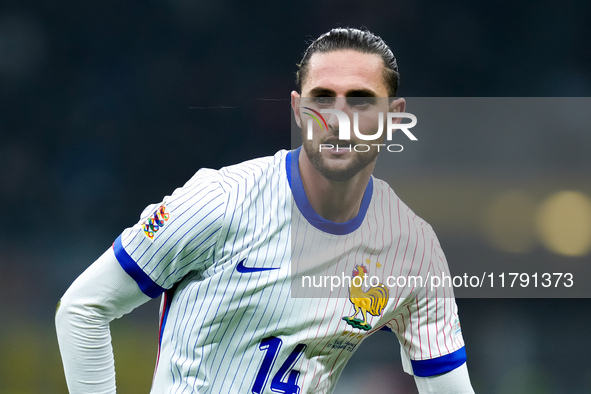 Adrien Rabiot of France during the UEFA Nations League 2024/25 League A Group 2 match between Italy and France at Stadio Giuseppe Meazza on...