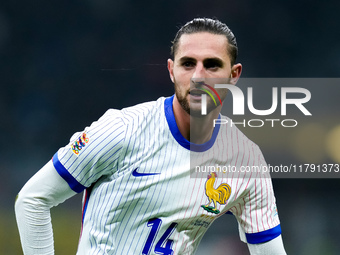 Adrien Rabiot of France during the UEFA Nations League 2024/25 League A Group 2 match between Italy and France at Stadio Giuseppe Meazza on...