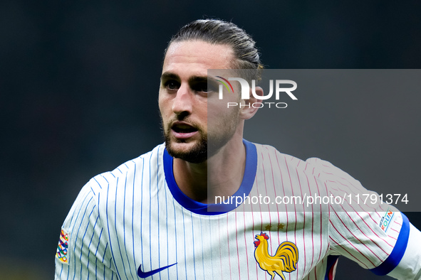 Adrien Rabiot of France during the UEFA Nations League 2024/25 League A Group 2 match between Italy and France at Stadio Giuseppe Meazza on...