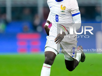 Manu Kone' of France during the UEFA Nations League 2024/25 League A Group 2 match between Italy and France at Stadio Giuseppe Meazza on Nov...