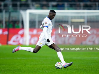 Randal Kolo Muani of France during the UEFA Nations League 2024/25 League A Group 2 match between Italy and France at Stadio Giuseppe Meazza...