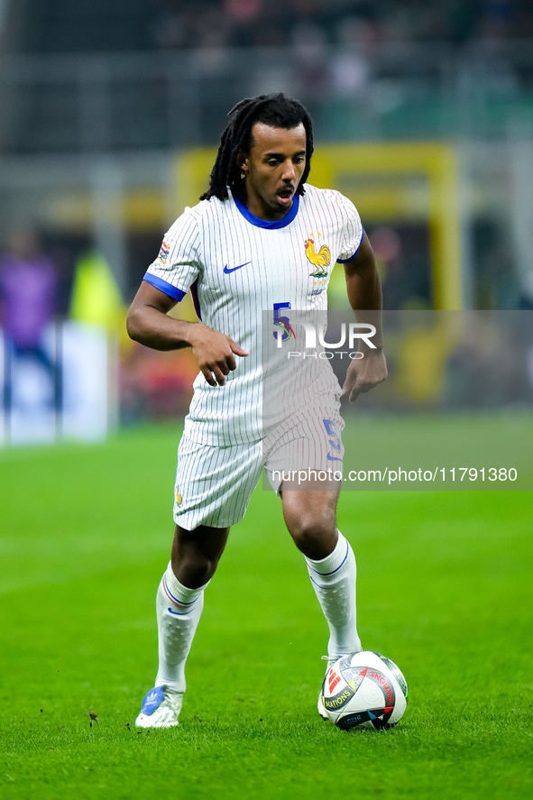 Jules Kounde' of France during the UEFA Nations League 2024/25 League A Group 2 match between Italy and France at Stadio Giuseppe Meazza on...