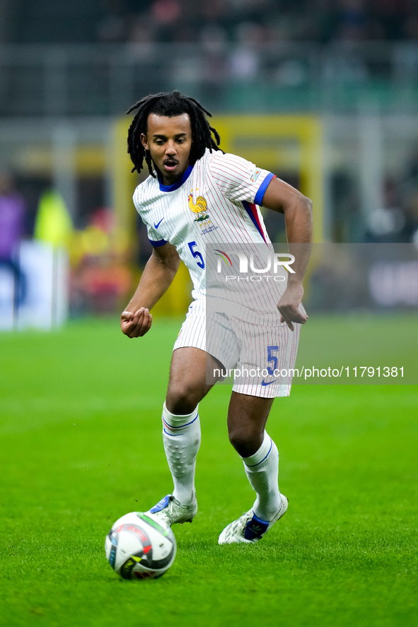 Jules Kounde' of France during the UEFA Nations League 2024/25 League A Group 2 match between Italy and France at Stadio Giuseppe Meazza on...