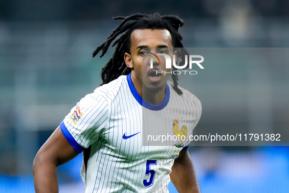 Jules Kounde' of France looks on during the UEFA Nations League 2024/25 League A Group 2 match between Italy and France at Stadio Giuseppe M...