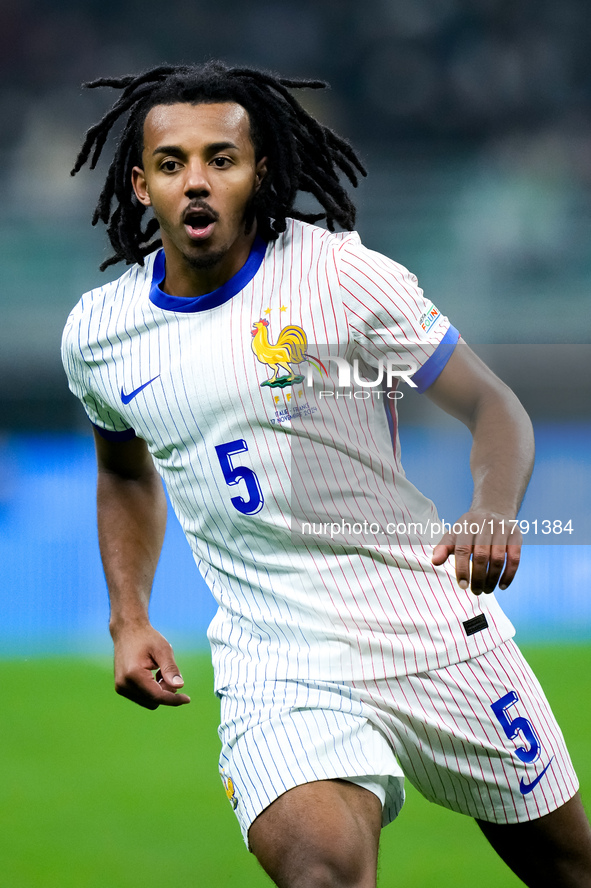 Jules Kounde' of France during the UEFA Nations League 2024/25 League A Group 2 match between Italy and France at Stadio Giuseppe Meazza on...