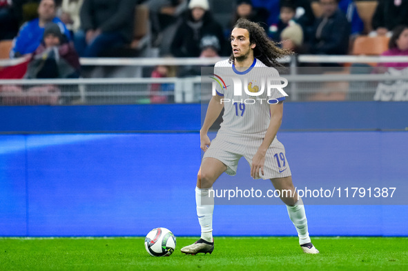 Matteo Guendouzi of France during the UEFA Nations League 2024/25 League A Group 2 match between Italy and France at Stadio Giuseppe Meazza...