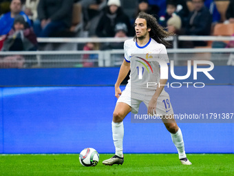 Matteo Guendouzi of France during the UEFA Nations League 2024/25 League A Group 2 match between Italy and France at Stadio Giuseppe Meazza...