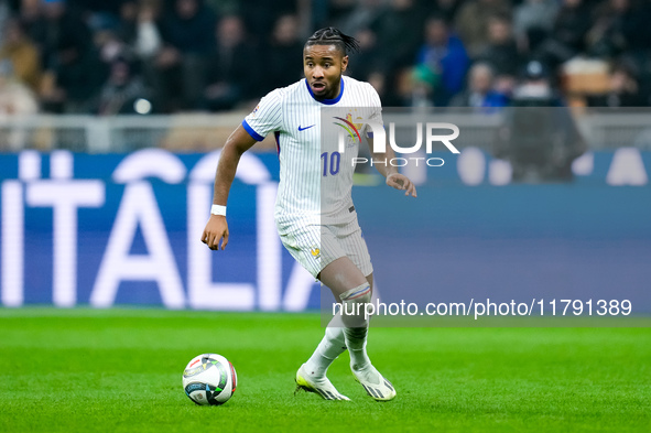 Christopher Nkunku of France during the UEFA Nations League 2024/25 League A Group 2 match between Italy and France at Stadio Giuseppe Meazz...