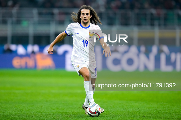 Matteo Guendouzi of France during the UEFA Nations League 2024/25 League A Group 2 match between Italy and France at Stadio Giuseppe Meazza...