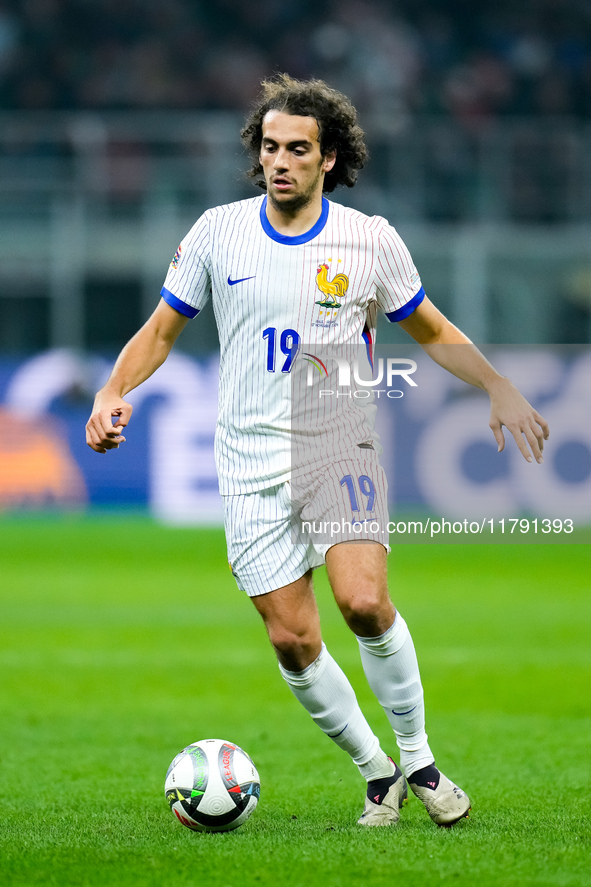 Matteo Guendouzi of France during the UEFA Nations League 2024/25 League A Group 2 match between Italy and France at Stadio Giuseppe Meazza...