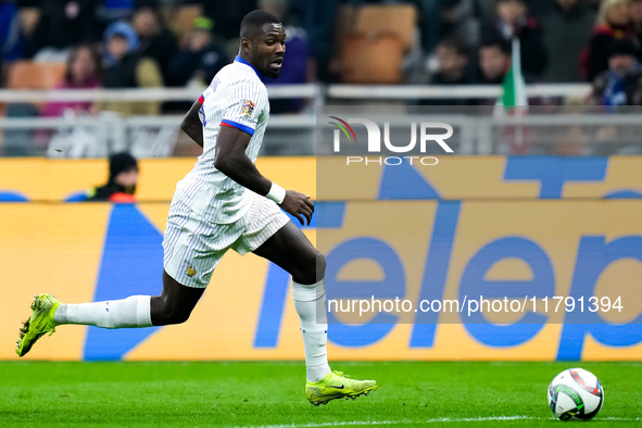 Marcus Thuram of France during the UEFA Nations League 2024/25 League A Group 2 match between Italy and France at Stadio Giuseppe Meazza on...