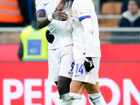 Adrien Rabiot of France celebrates after scoring third goal during the UEFA Nations League 2024/25 League A Group 2 match between Italy and...