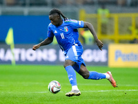 Moise Kean of Italy during the UEFA Nations League 2024/25 League A Group 2 match between Italy and France at Stadio Giuseppe Meazza on Nove...