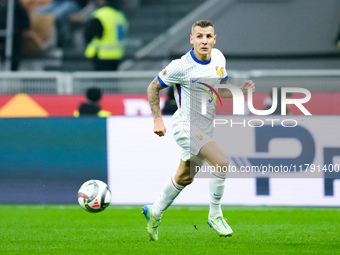 Lucas Digne of France during the UEFA Nations League 2024/25 League A Group 2 match between Italy and France at Stadio Giuseppe Meazza on No...