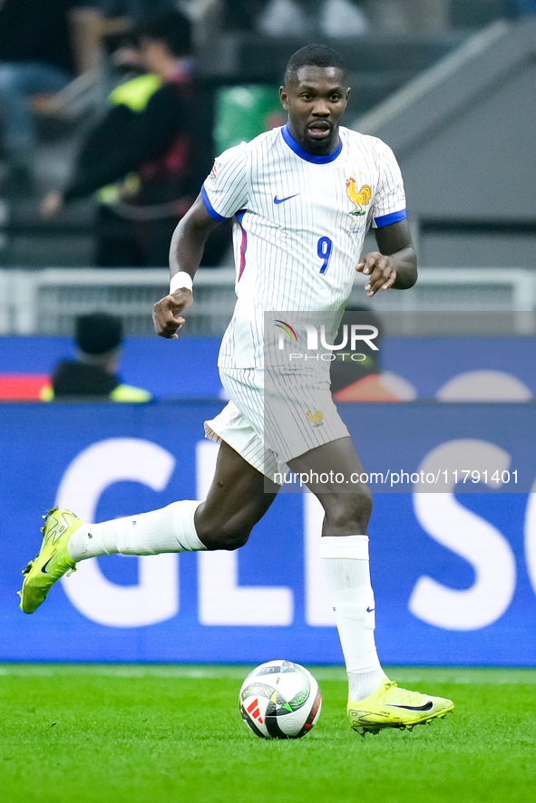 Marcus Thuram of France during the UEFA Nations League 2024/25 League A Group 2 match between Italy and France at Stadio Giuseppe Meazza on...