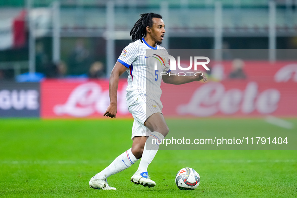 Jules Kounde' of France during the UEFA Nations League 2024/25 League A Group 2 match between Italy and France at Stadio Giuseppe Meazza on...