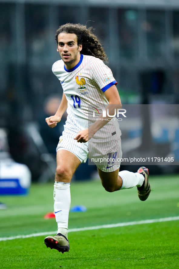 Matteo Guendouzi of France during the UEFA Nations League 2024/25 League A Group 2 match between Italy and France at Stadio Giuseppe Meazza...