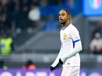 Bradley Barcola of France reacts during the UEFA Nations League 2024/25 League A Group 2 match between Italy and France at Stadio Giuseppe M...