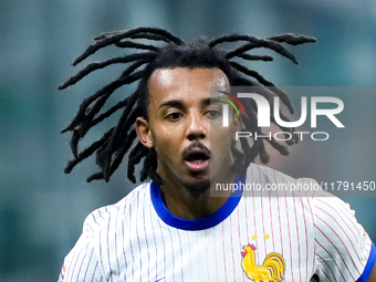 Jules Kounde' of France looks on during the UEFA Nations League 2024/25 League A Group 2 match between Italy and France at Stadio Giuseppe M...