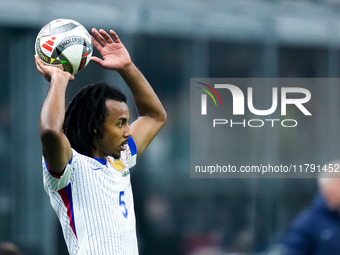 Jules Kounde' of France looks on during the UEFA Nations League 2024/25 League A Group 2 match between Italy and France at Stadio Giuseppe M...