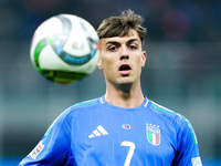 Daniel Maldini of Italy looks on during the UEFA Nations League 2024/25 League A Group 2 match between Italy and France at Stadio Giuseppe M...