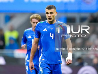 Alessandro Buongiorno of Italy looks on during the UEFA Nations League 2024/25 League A Group 2 match between Italy and France at Stadio Giu...