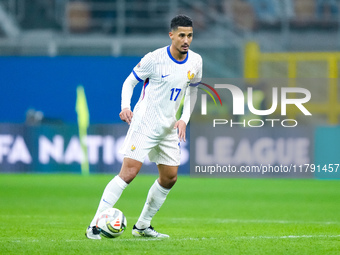 William Saliba of France during the UEFA Nations League 2024/25 League A Group 2 match between Italy and France at Stadio Giuseppe Meazza on...