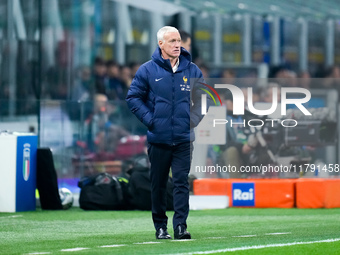 Didier Deschamps head coach of France looks on during the UEFA Nations League 2024/25 League A Group 2 match between Italy and France at Sta...