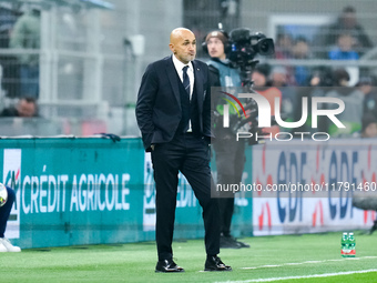 Luciano Spalletti head coach of Italy looks on during the UEFA Nations League 2024/25 League A Group 2 match between Italy and France at Sta...