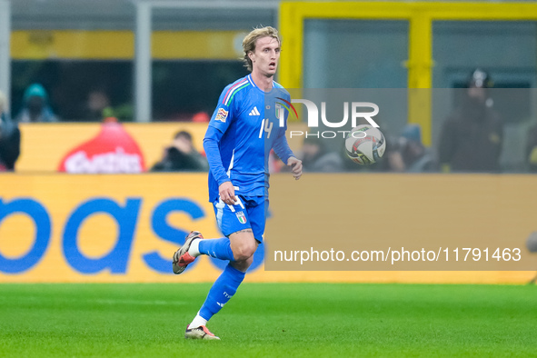 Nicolo' Rovella of Italy during the UEFA Nations League 2024/25 League A Group 2 match between Italy and France at Stadio Giuseppe Meazza on...