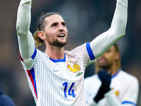 Adrien Rabiot of France celebrates the victory at the end of the UEFA Nations League 2024/25 League A Group 2 match between Italy and France...