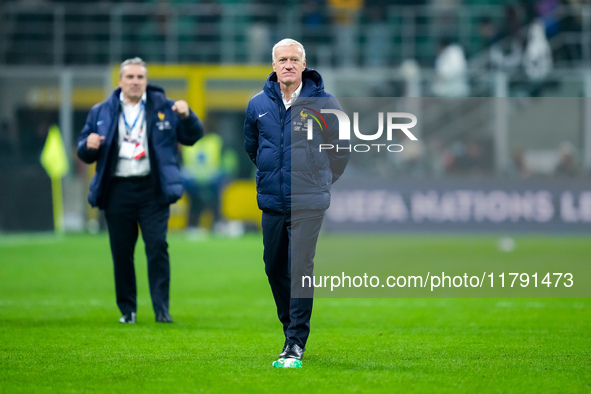 Didier Deschamps head coach of France at the end of the UEFA Nations League 2024/25 League A Group 2 match between Italy and France at Stadi...