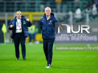 Didier Deschamps head coach of France at the end of the UEFA Nations League 2024/25 League A Group 2 match between Italy and France at Stadi...